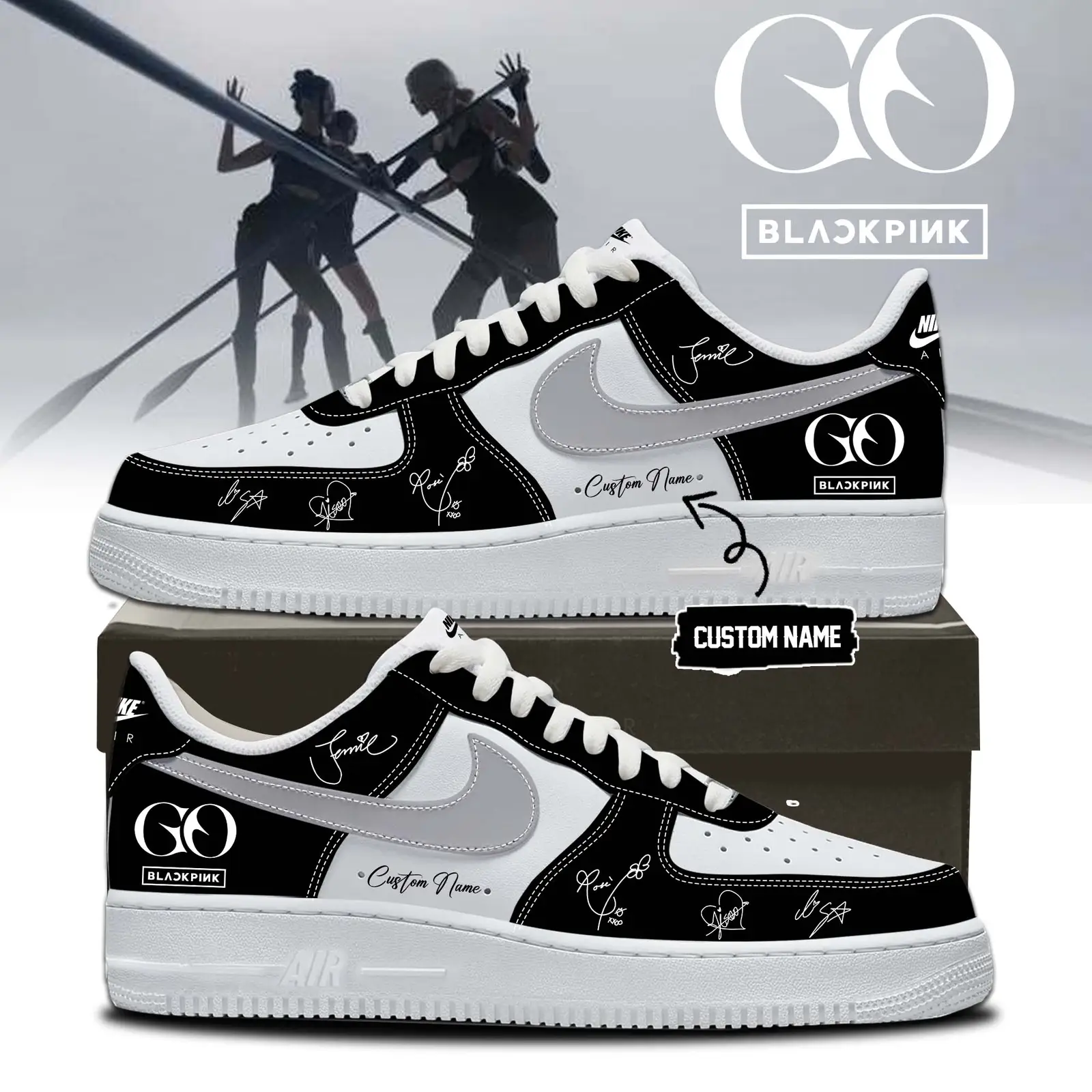 ,BLACKPINK ‘GO’ M/V Limited Edition Air Force 1 Shoes 3 
