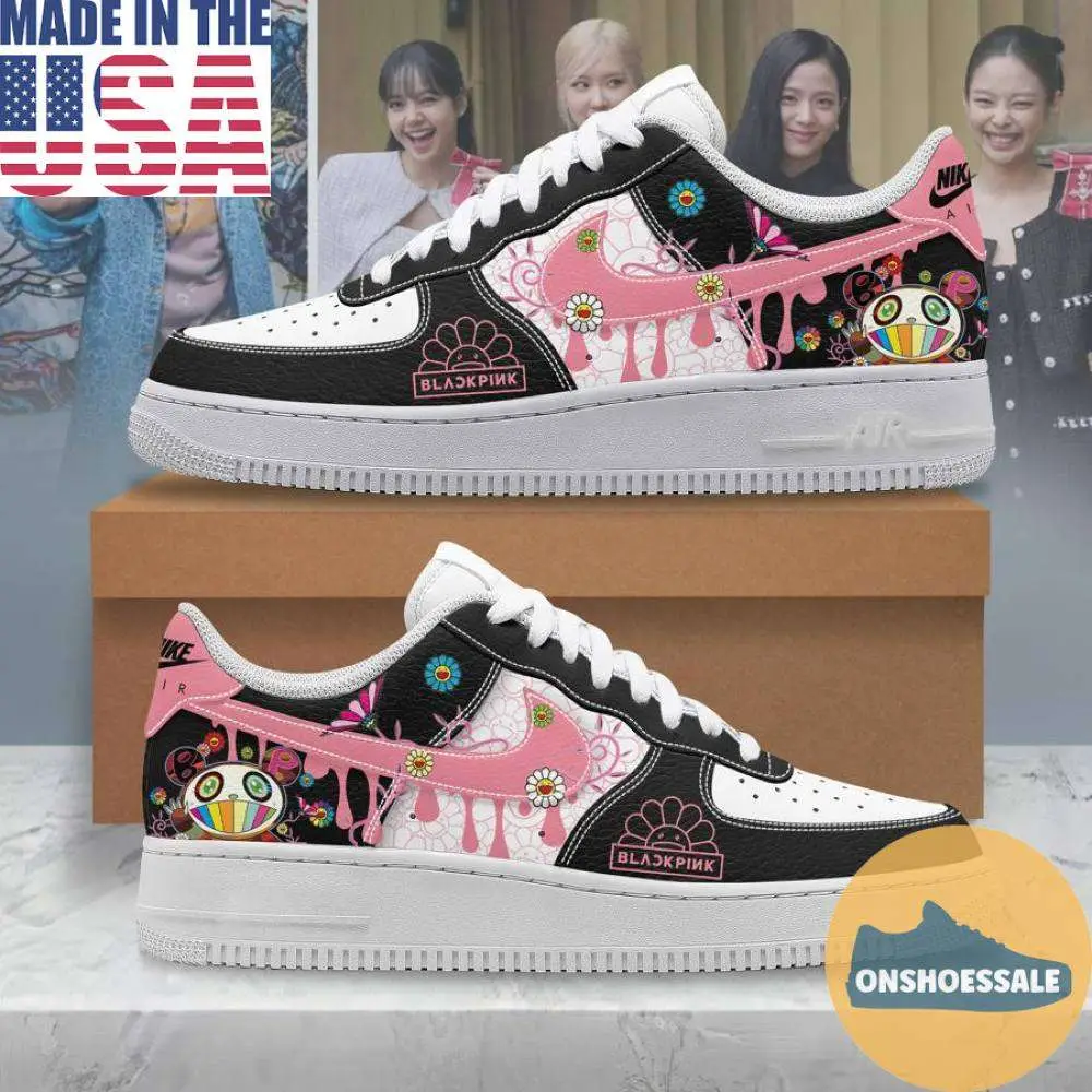 Blackpink Takashi Murakami Air Force Shoes, Gift For Fans - Best Gift Shoes