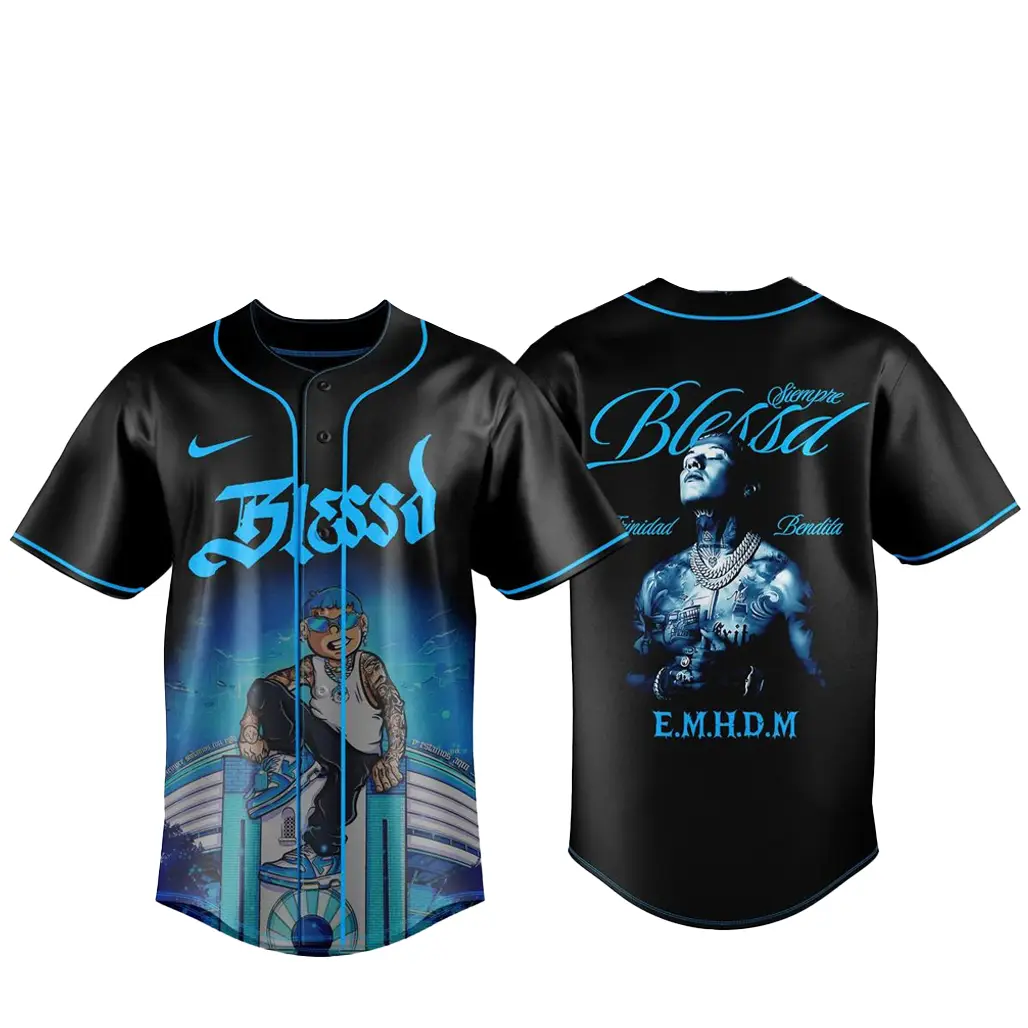 Blessd El Mejor Hombre Del Mundo Tour USA 2026 Baseball Jersey - Tazila