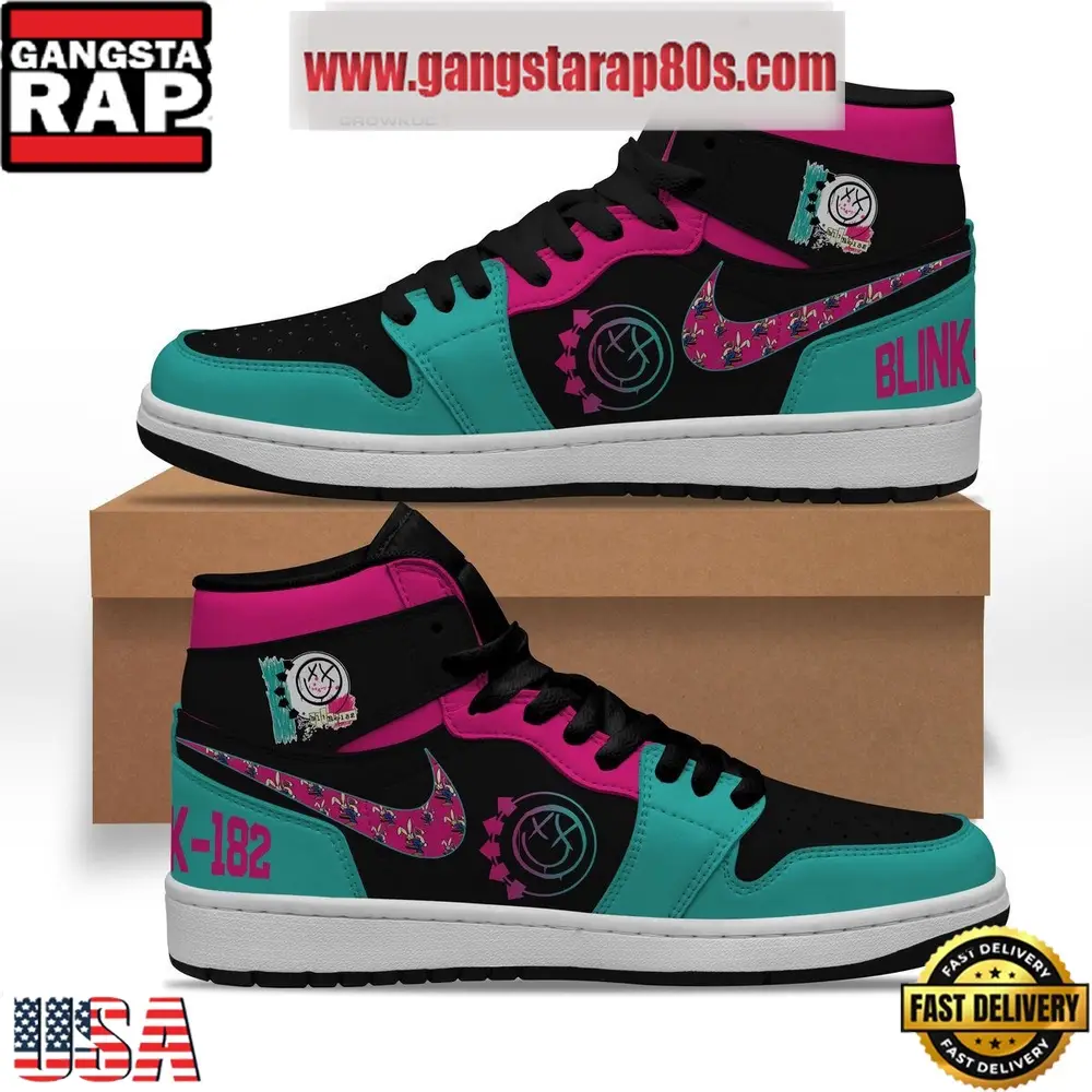 Blink-182 Fan Dark Version Air Jordan 1 Sneakers Shoes