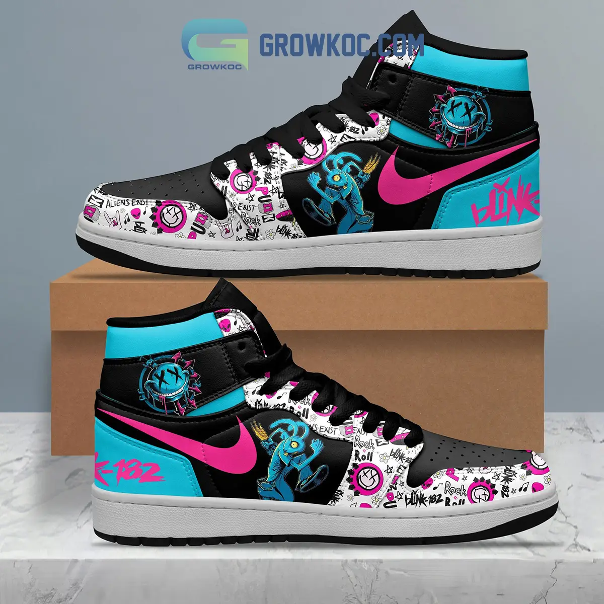 Blink-182 Graffiti Air Jordan 1 Shoes
