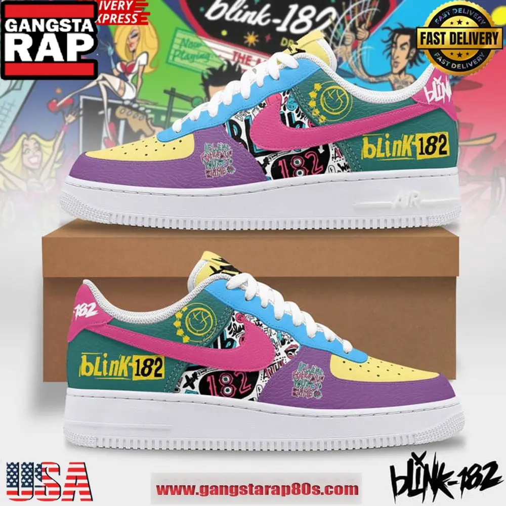 Blink-182 Music Festival Special Edition Air Force 1 Running Sneakers Shoes Blink-182 Music Festival Special Edition Air Force 1 Running Sneakers Shoes - Image 1