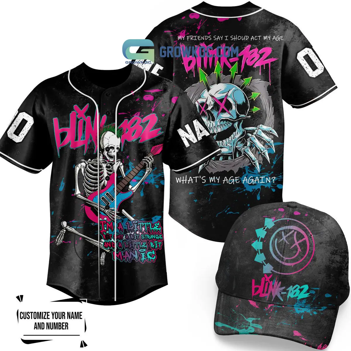 Blink 182 My Friends Say I Should Act My Age Personalized Baseball Jersey