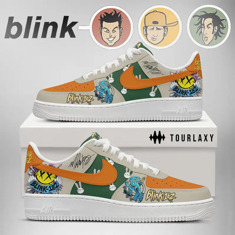 Blink 182 X Drew Blink 182 Style Air Force 1 Shoes 