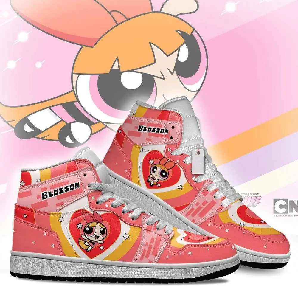 Blossom The Powerpuff Girls AJ1 High Top Shoes