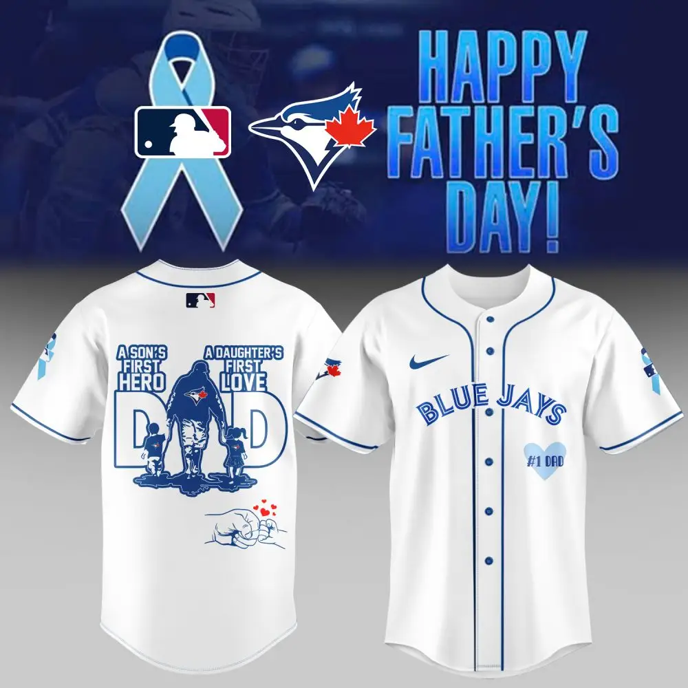 Blue Jays Father'S Day Jersey - Celebrate Dad, A Son'S Hero, Daughter'S Love - Limited Edition Gift