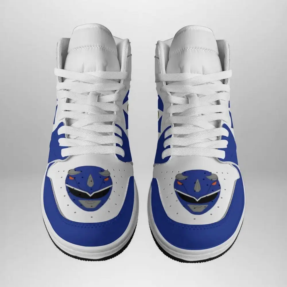 Blue Ranger Mighty Morphin V2 Power Rangers AJ1 Shoes
