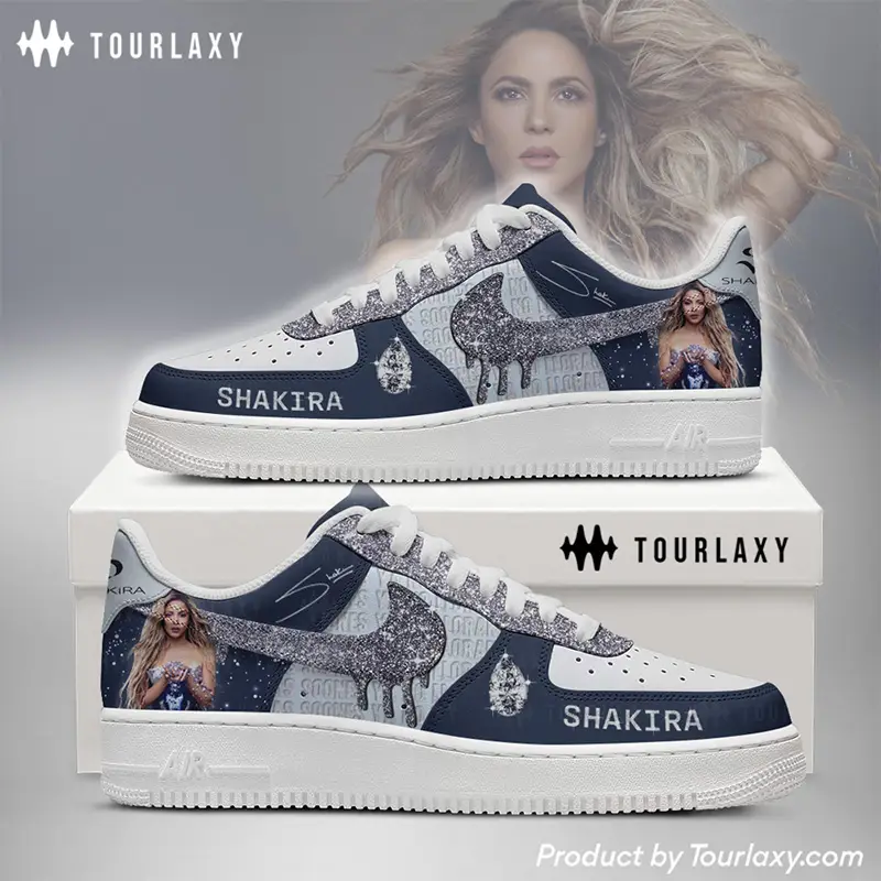 Blue Shakira Air Force 1 Shoes  