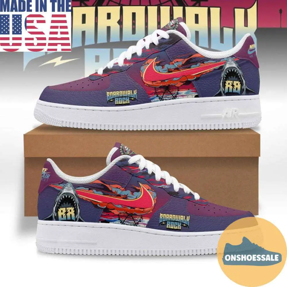 Boardwalk Rock Air Force Shoes, Gift For Fans - Best Gift Shoes Boardwalk Rock Air Force Shoes, Gift For Fans - Best Gift Shoes - Image 1