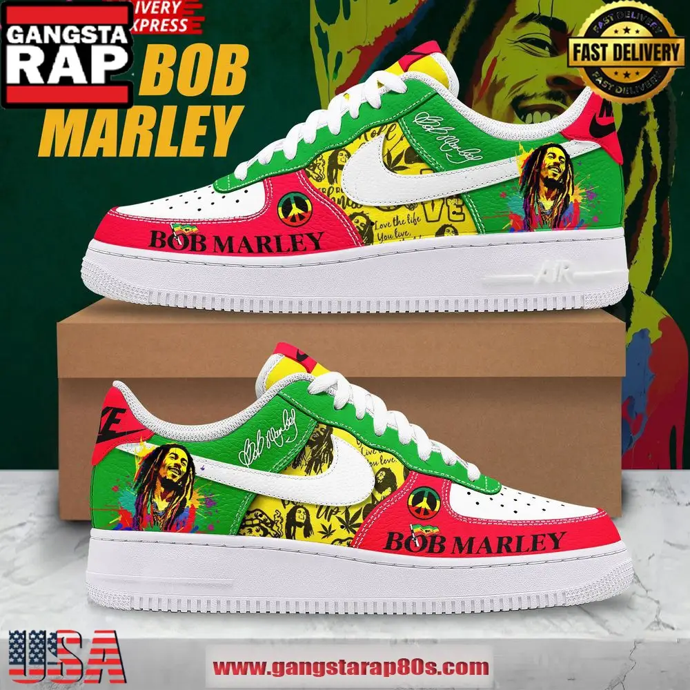 Bob Marley King of Reggae Limited Edition Air Force 1 Shoes Running Sneakers