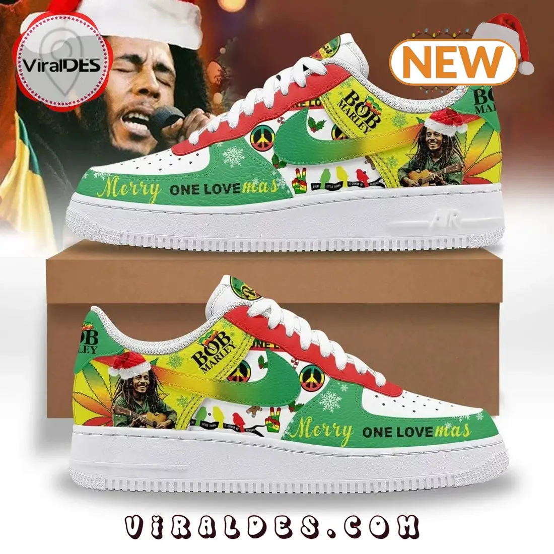 Bob Marley - Merry One Lovemas Christmas Air Force 1