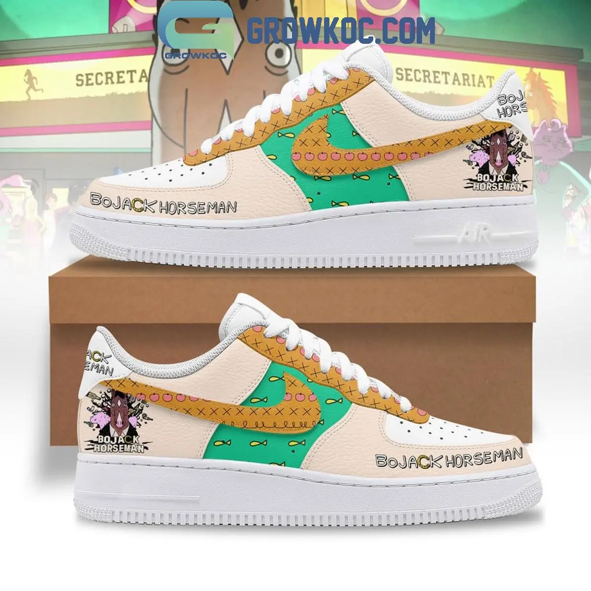 Bojack Horseman Cartoon Series Fan Air Force 1 Shoes
