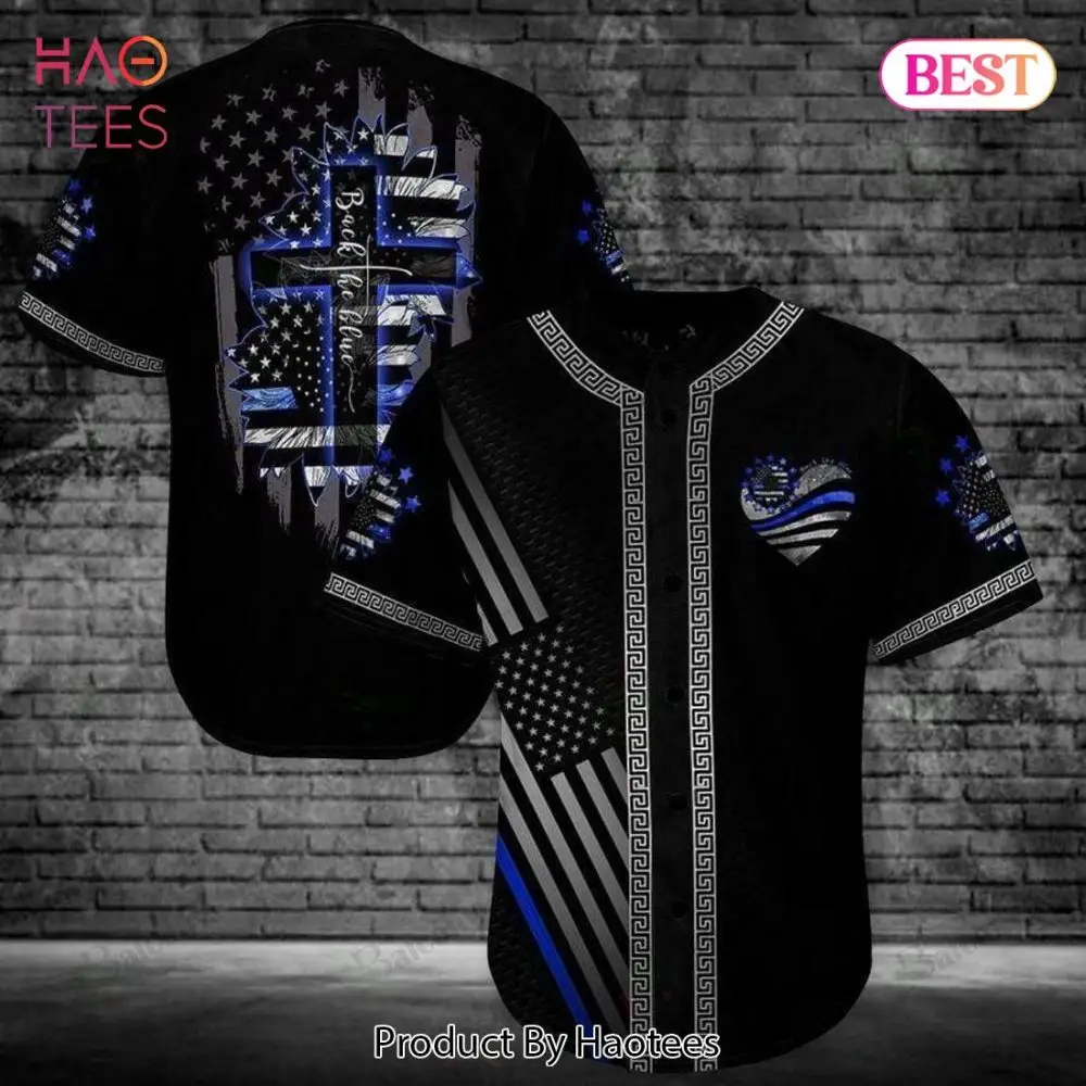 Bold Blue Line Flag Shirt - Patriotic American Style Jersey Tee For Men
