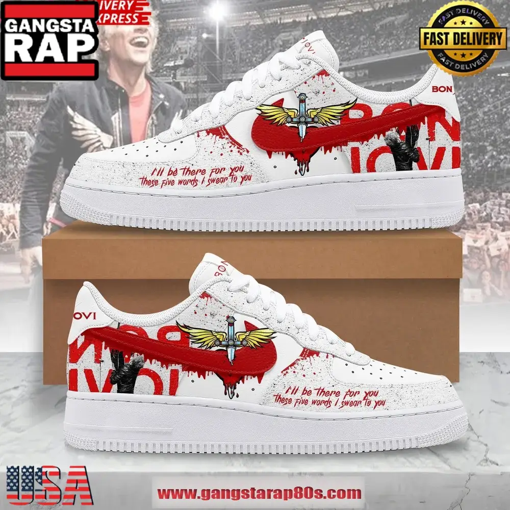 Bon Jovi “I’ll Be There for You” Limited Edition Air Force 1 Sneaker Shoes