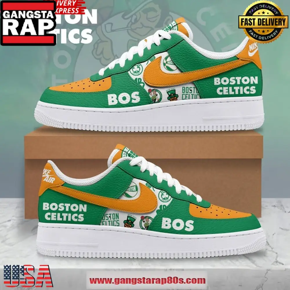 Boston Celtics Collab Nike Special Edition Air Force 1 Sneakers Shoes