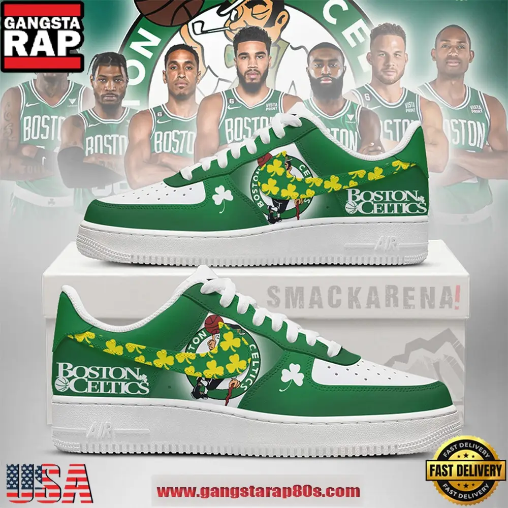 Boston Celtics NBA New 2026 Version Air Force 1 Sneakers Football Fan Shoes