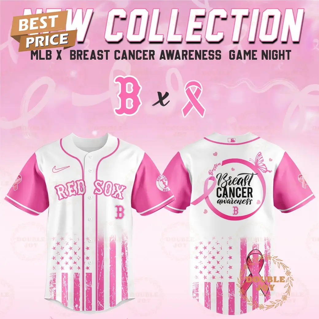 Boston Red Sox 2025 Breast Cancer Awareness Game Night Special Edition Baseball Jersey