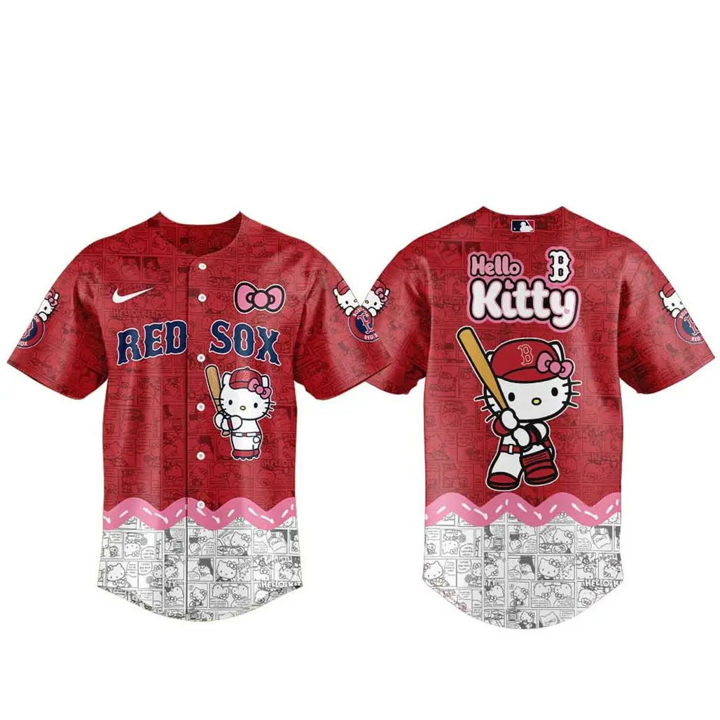 Boston Red Sox Hello Kitty 2026 Homerun Charm Baseball Jersey - Tazila