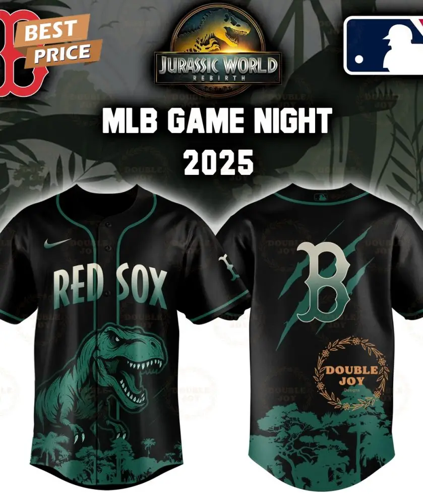 Boston Red Sox Jurassic World Rebirth Game Night 2025 Special Edition Baseball Jersey