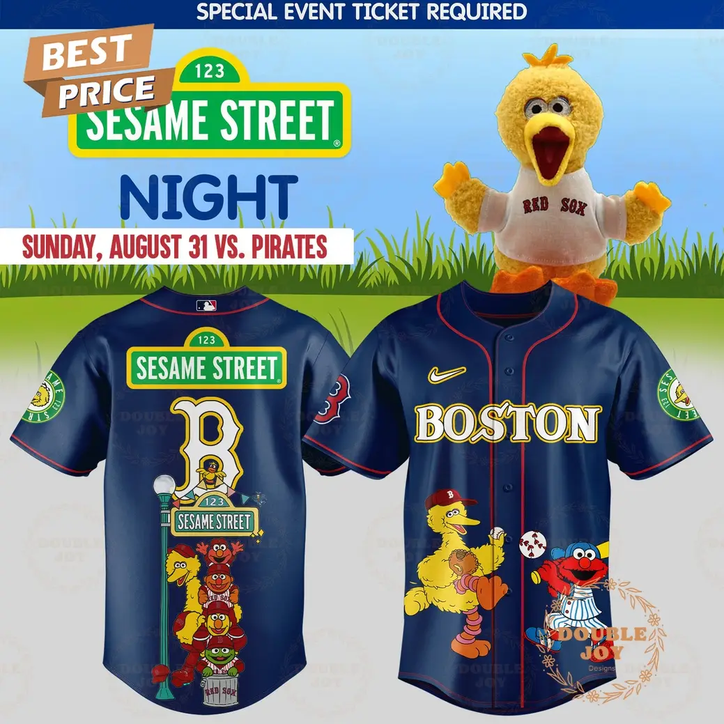 Boston Red Sox x 123 Sesame Street Night Special Edition Blue Baseball Jersey