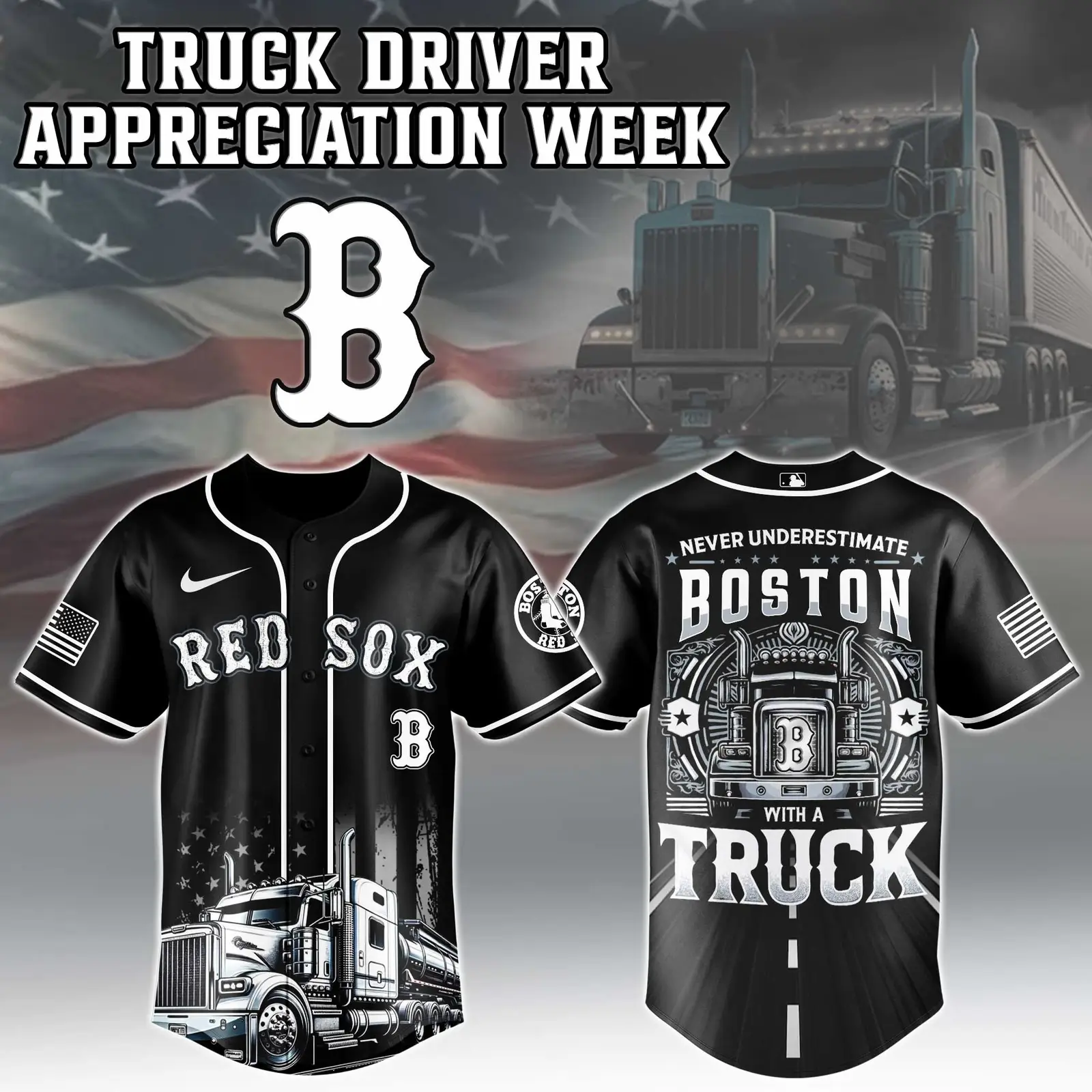 Boston Red Sox X Nation Truck Driver Appreciation Week Edition Jersey 2025 - Tazila