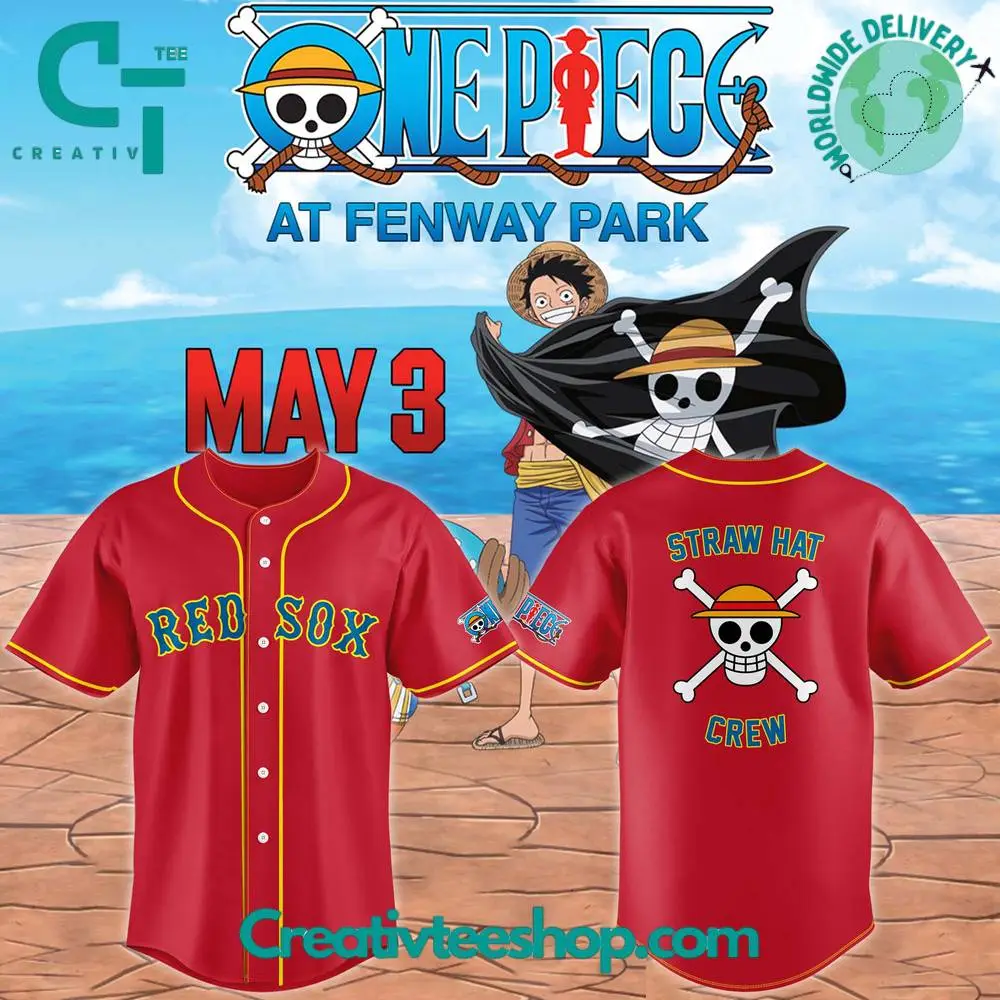 Boston Red Sox X One Piece Exclusive Red Jersey