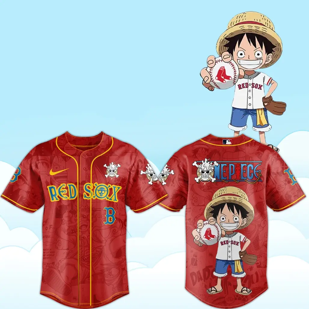 Boston Red Sox x One Piece Luffy 2026 Baseball Jersey - Tazila