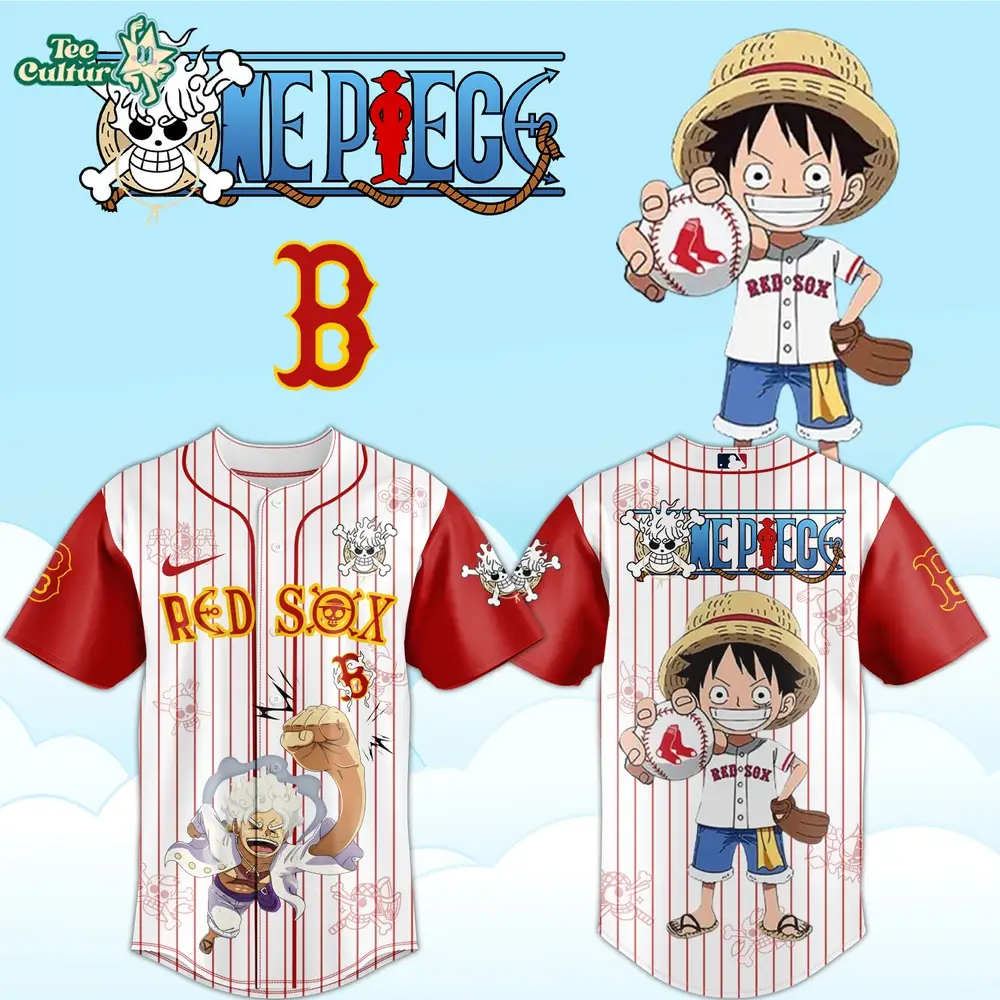 Boston Red Sox x One Piece Luffy 2026 Collector Baseball Jersey Version 3