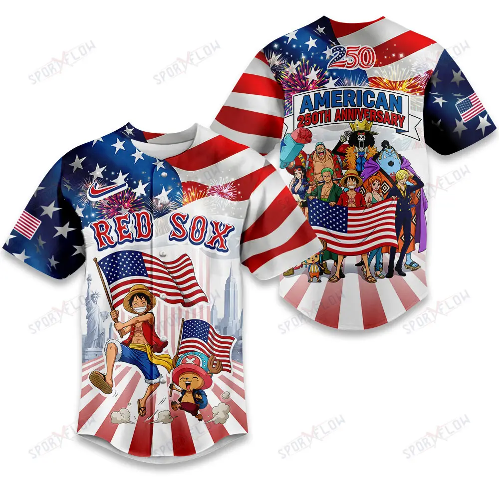 Boston Red Sox X One Piece United States Of America 250 Baseball Jersey