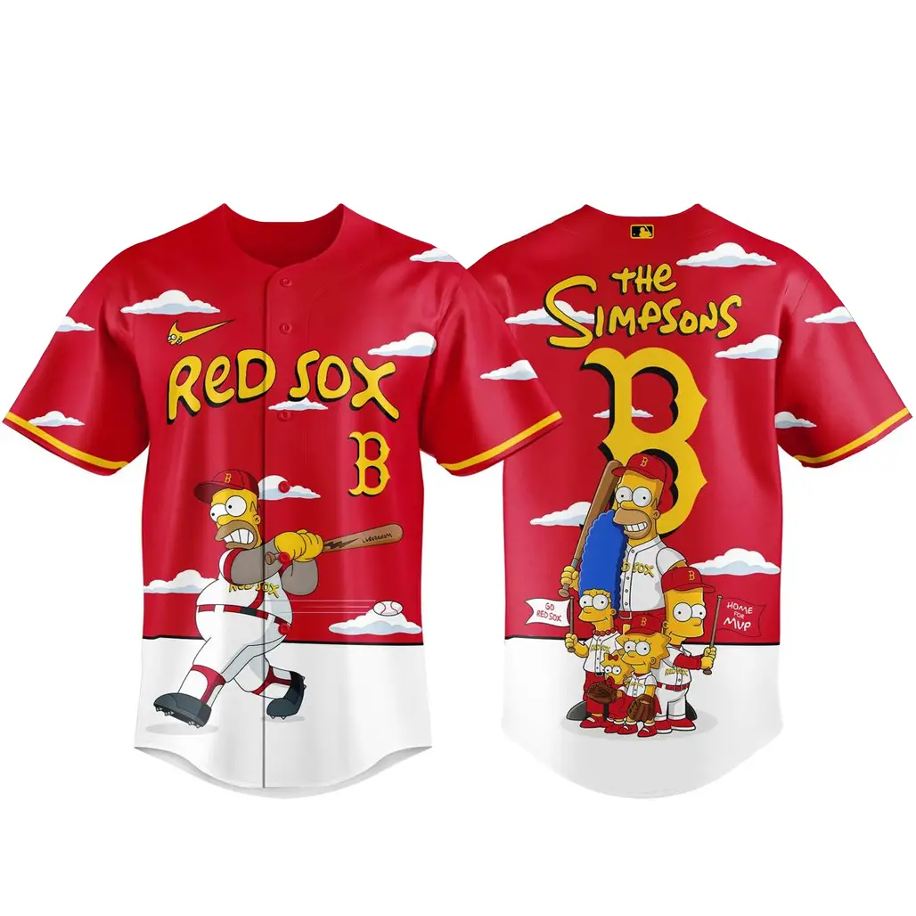 Boston Red Sox x The Simpsons 2026 Major Gameday Baseball Jersey - Tazila