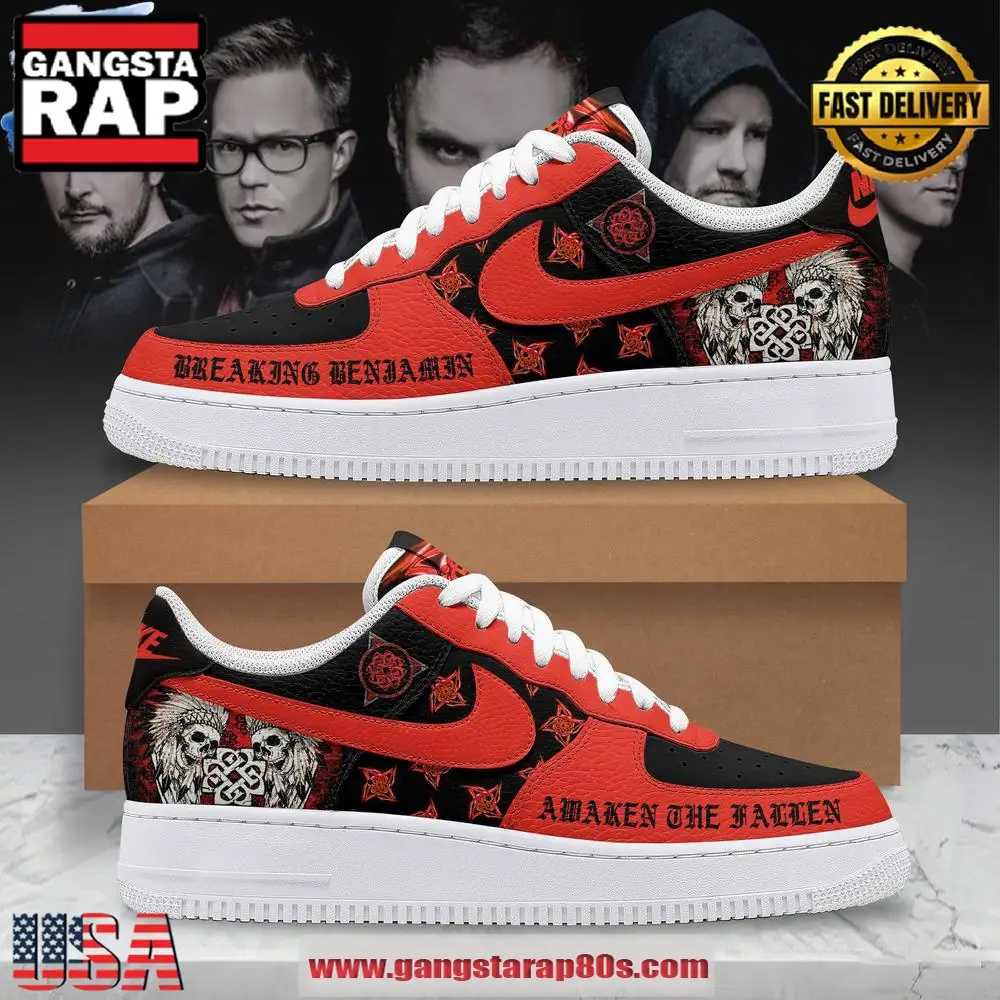 Breaking Benjamin Awaken The Fallen Tour Air Force 1 Running Sneakers Shoes Breaking Benjamin Awaken The Fallen Tour Air Force 1 Running Sneakers Shoes - Image 1