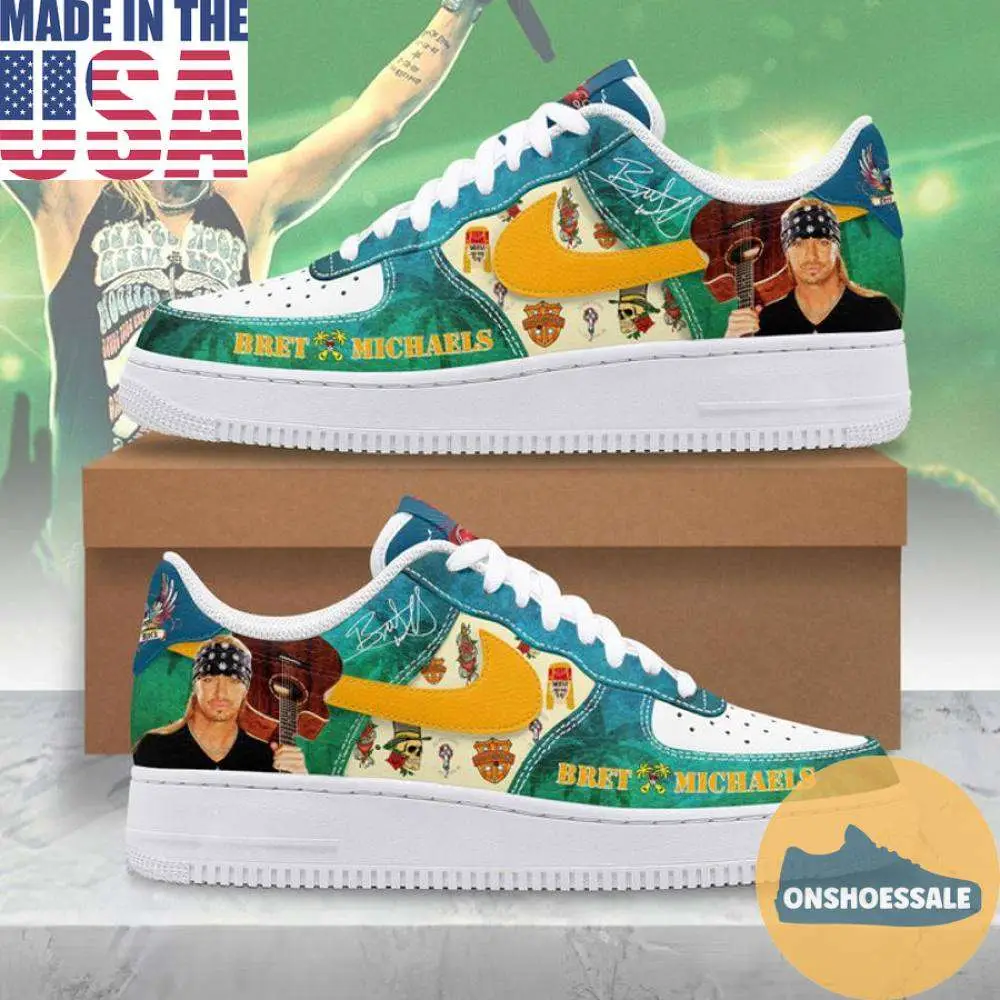 Bret Michaels 2025 Nike Air Force, Gift For Fans - Best Gift Shoes Bret Michaels 2025 Nike Air Force, Gift For Fans - Best Gift Shoes - Image 1