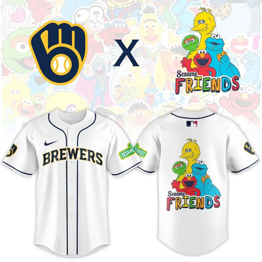 Brewers X Sesame Street Friends Jersey - Limited Edition Fan Gear For Kids & Adults