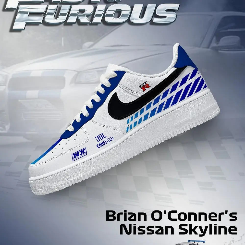 Brian O'Conner's Skyline Fast and Furious AF1 Shoes