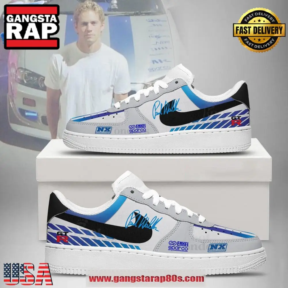 Brian Signature Fast And Furious Limited Edition Air Force 1 Running Sneakers Shoes Brian Signature Fast And Furious Limited Edition Air Force 1 Running Sneakers Shoes - Image 1