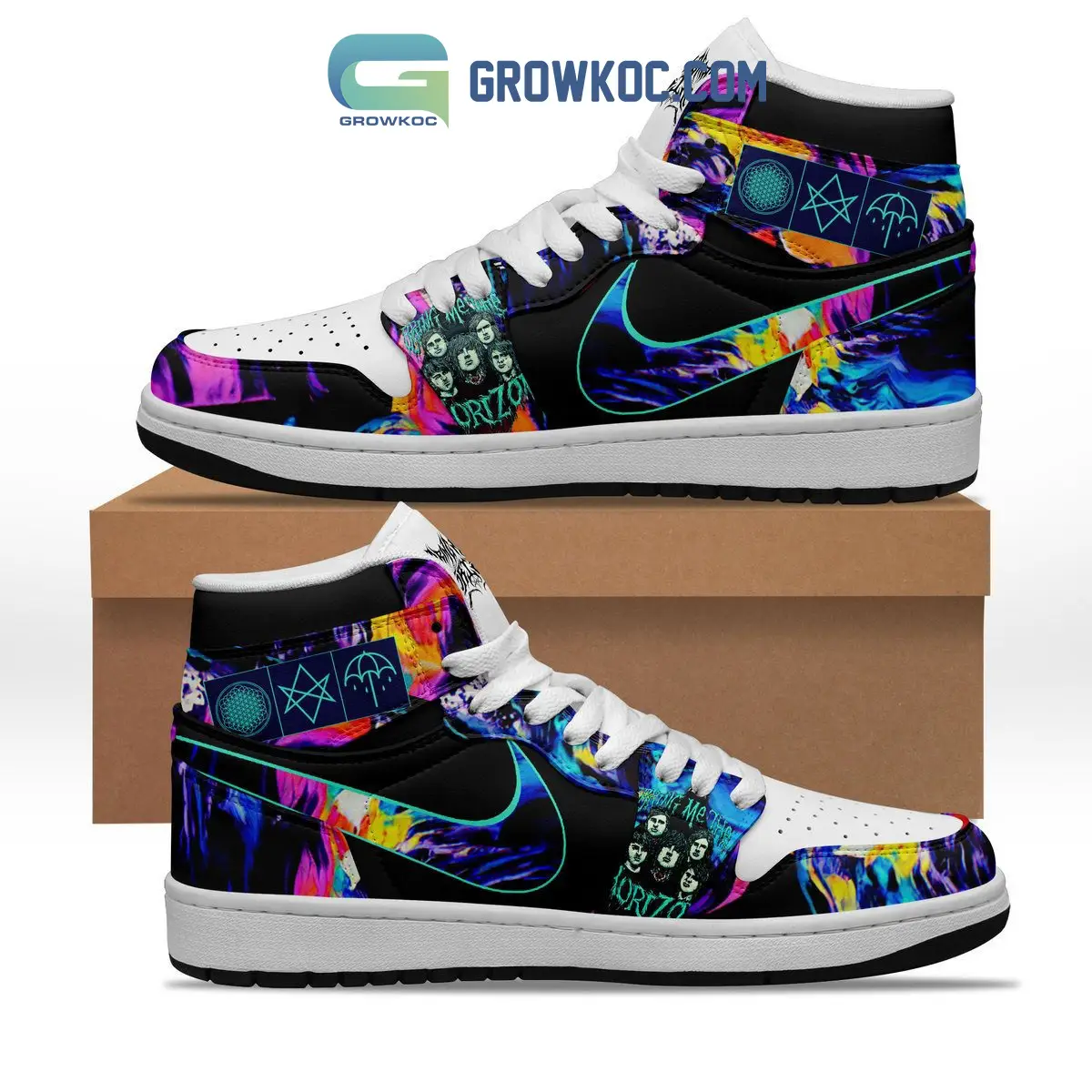 Bring Me The Horizon Love Umbrella Air Jordan 1 Shoes