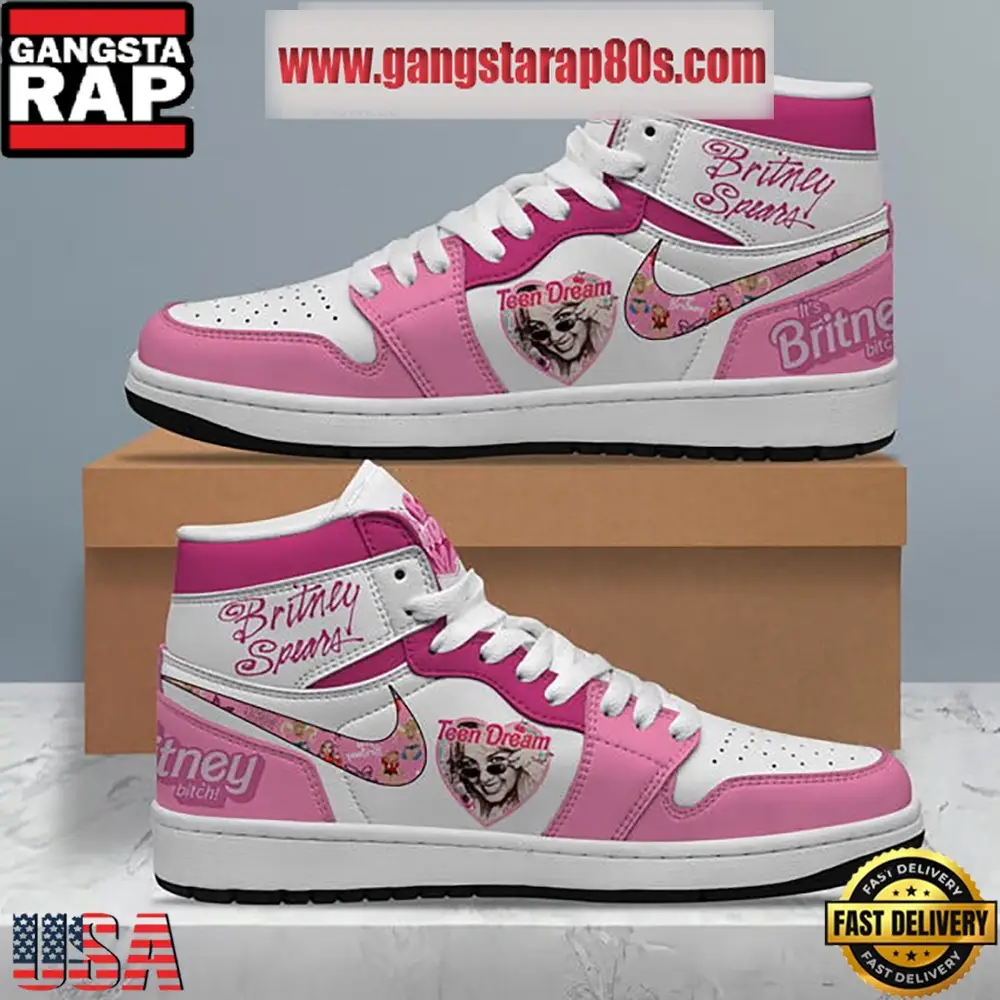 Britney Spears Team Dream Love Air Jordan 1 Sneakers Shoes