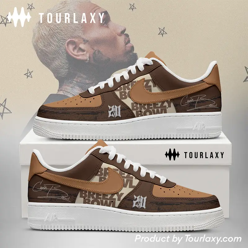 Brown Breezy Chris Brown Air Force 1 Shoes 