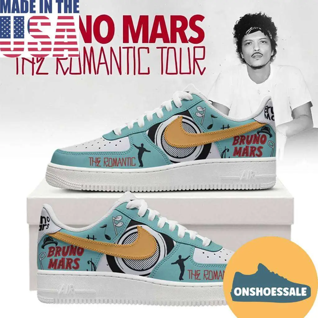 Bruno Mars The Romantic Tour 2026 Air Force 1 Shoes - Best Gift Shoes Bruno Mars The Romantic Tour 2026 Air Force 1 Shoes - Best Gift Shoes - Image 1