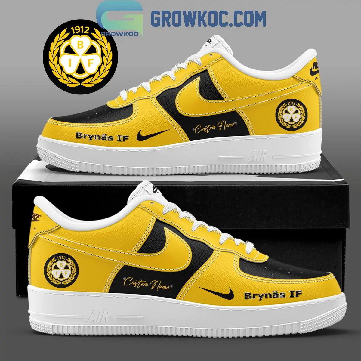 Brynäs IF Hockey Custom Air Force 1 Shoes Brynäs IF Hockey Custom Air Force 1 Shoes - Image 1