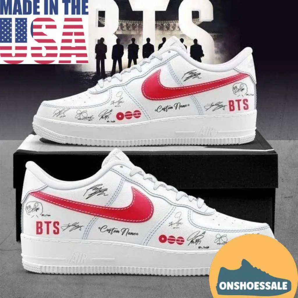 BTS Air Force 1 Custom Sneakers Kpop Fan Shoes Personalized Name - Best Gift Shoes