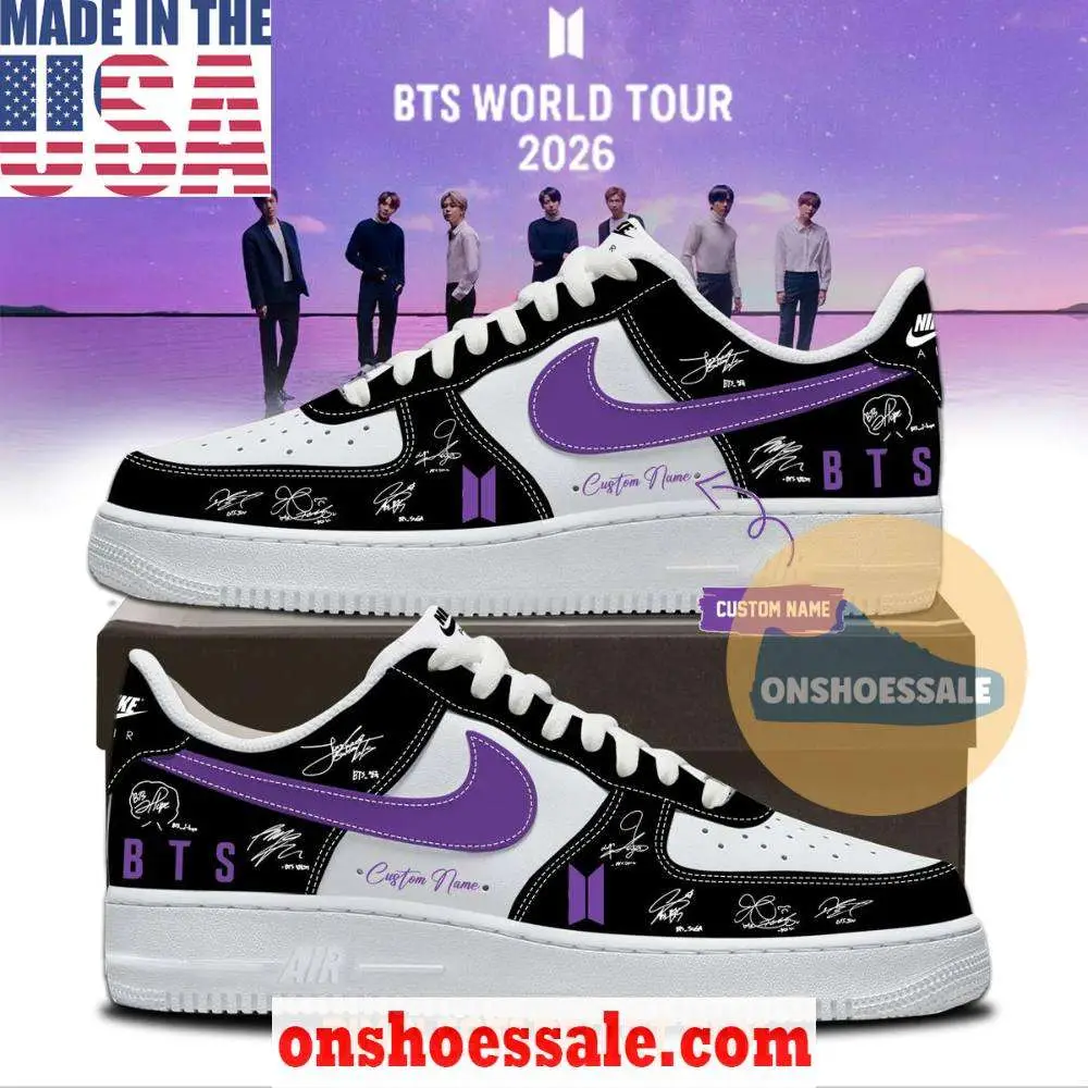 BTS Comeback World Tour 2026 Air Force 1 Shoes, Gift For Fans - Best Gift Shoes BTS Comeback World Tour 2026 Air Force 1 Shoes, Gift For Fans - Best Gift Shoes - Image 1