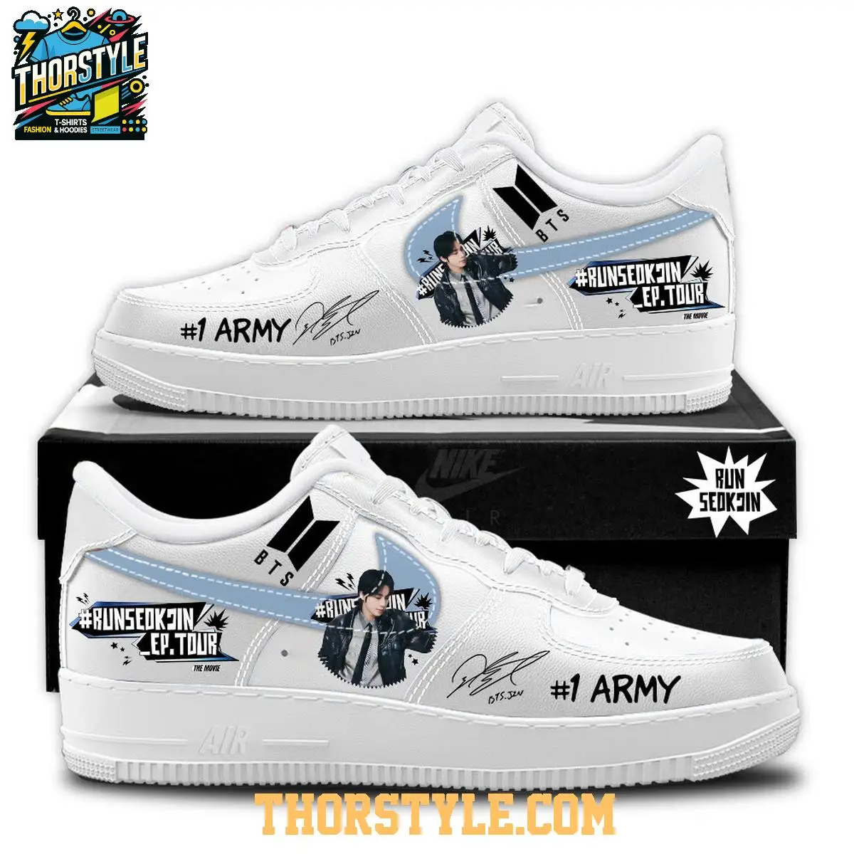 BTS Jin Tour 2026 Runseok Jin Ep. Personalized Air Force 1 Shoes