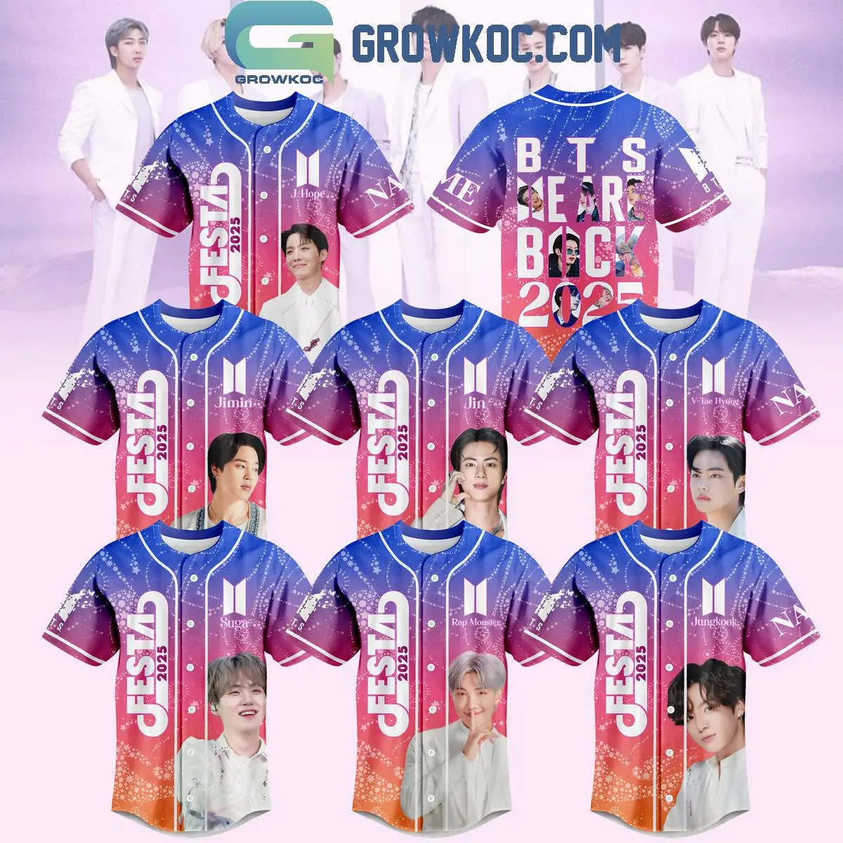 BTS We Are Back Festa 2025 Baseball Jersey