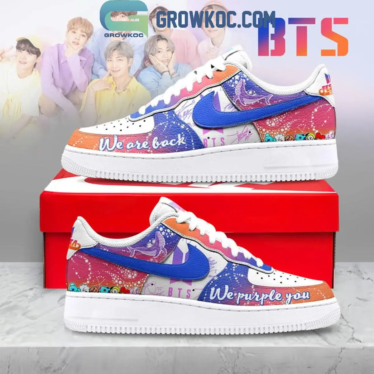 BTS We Are Back We Purple Your 2025 Air Force 1 Shoes