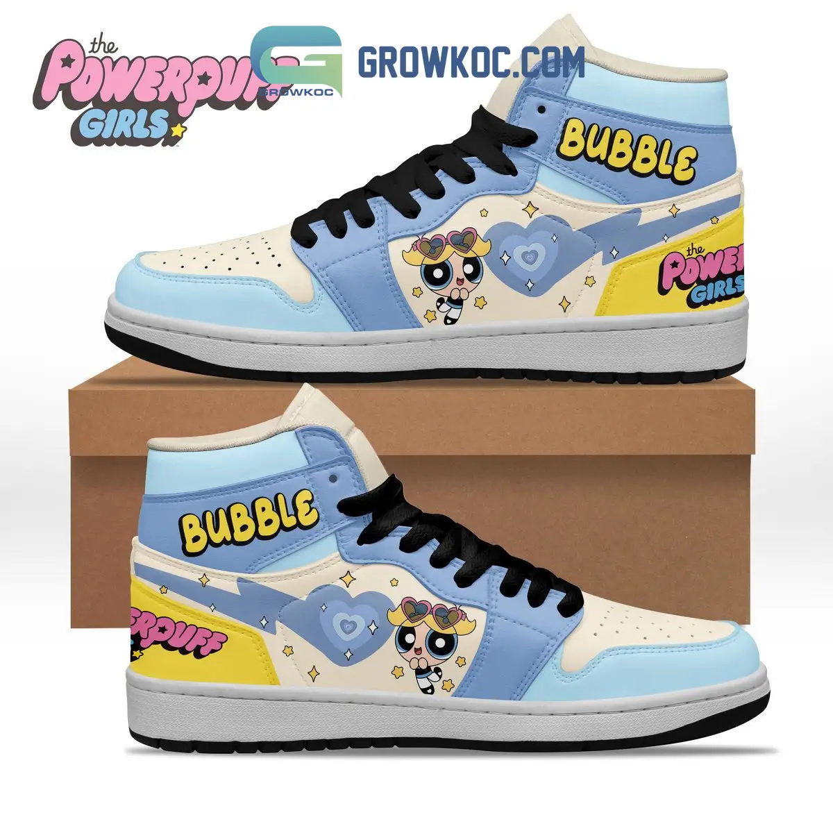 Bubble The Powerpuff Girls Cartoon Air Jordan 1 Shoes