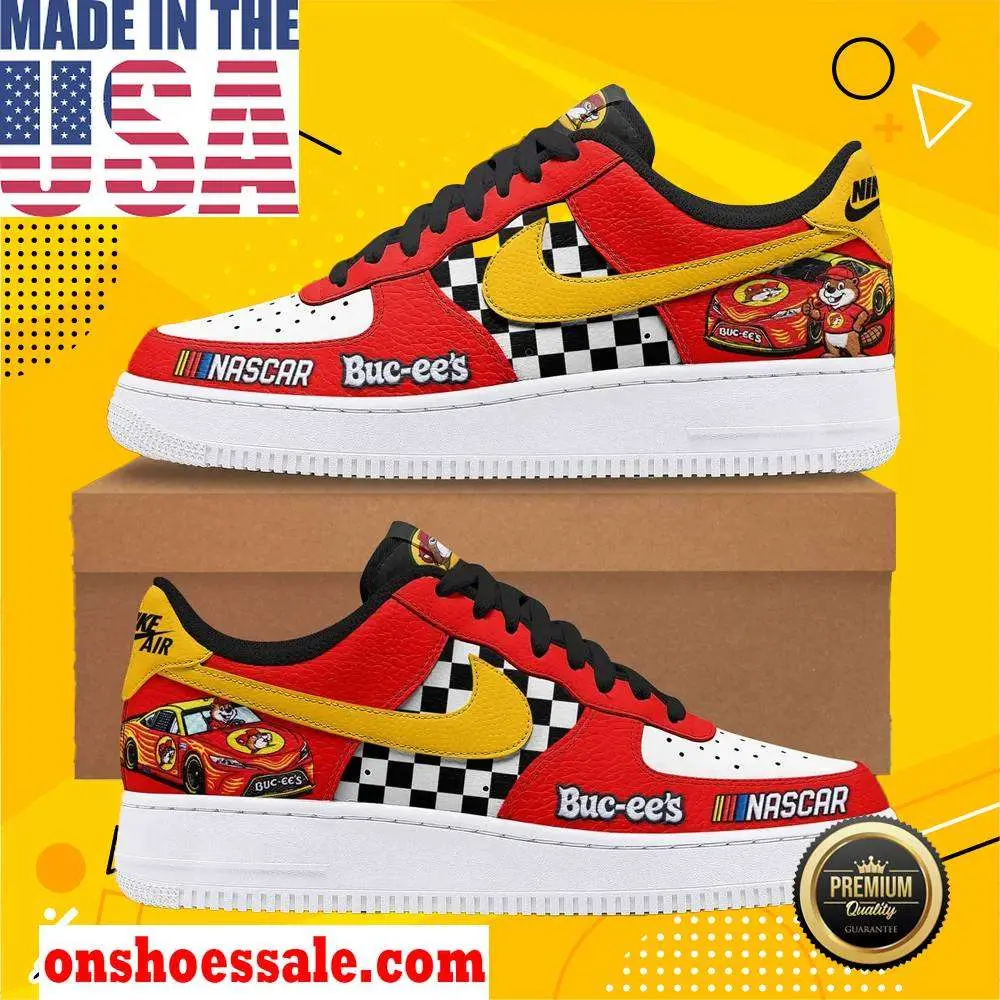 Buc ees x NASCAR Custom Nike Air Force 1 Shoes, Gift For Fans - Best Gift Shoes