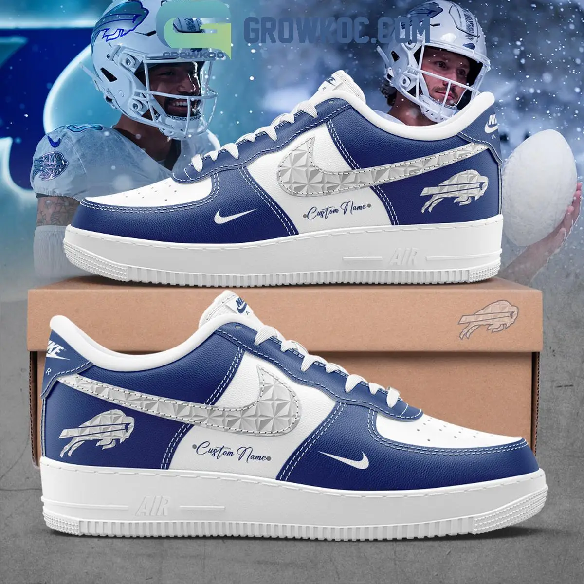 Buffalo Bills Cold Front Rivalries Uniform 2025 Air Force 1 Shoes
