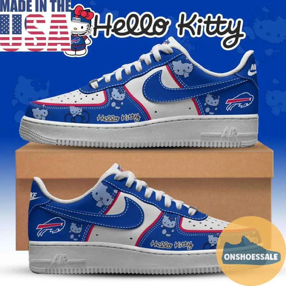Buffalo Bills Hello Kitty Air Force Shoes, Gift For Fans - Best Gift Shoes Buffalo Bills Hello Kitty Air Force Shoes, Gift For Fans - Best Gift Shoes - Image 1