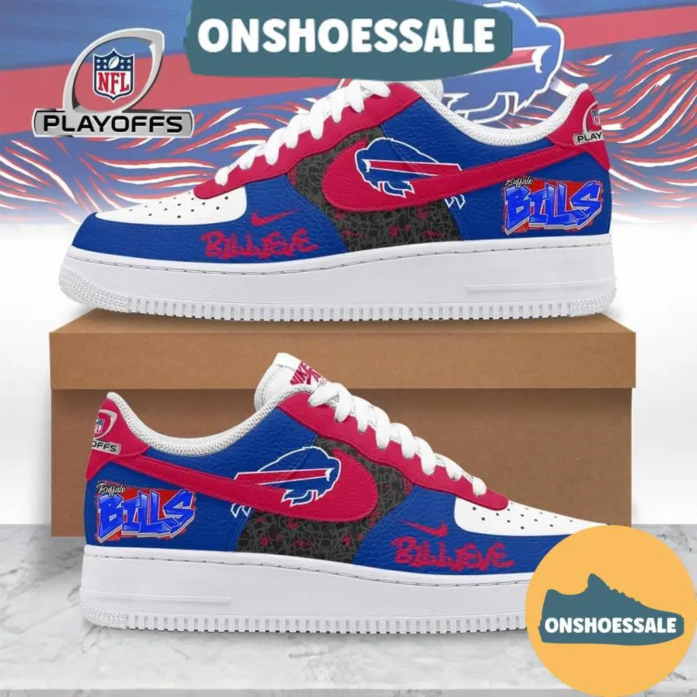 Buffalo Bills NFL Playoffs Go Bills Air Force 1 Shoes, Gift For Fans - Best Gift Shoes